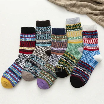 

Autumn And Winter New Products Thickened Women'S Rabbit Wool Socks Europe America Large Size Tube
