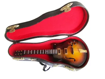 

Mini Musical Instruments Model LP Guitar Electric Box Guitar Model Home Furnishings Decoration Electric Guitar Suspender Strap W