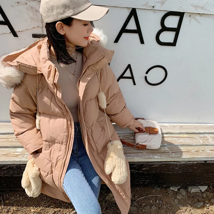 

Down Jacket Cotton-padded Clothes Women's 2019 Winter New Style Korean-style Students Loose Thick Mid-length Cotton-padded Jacke