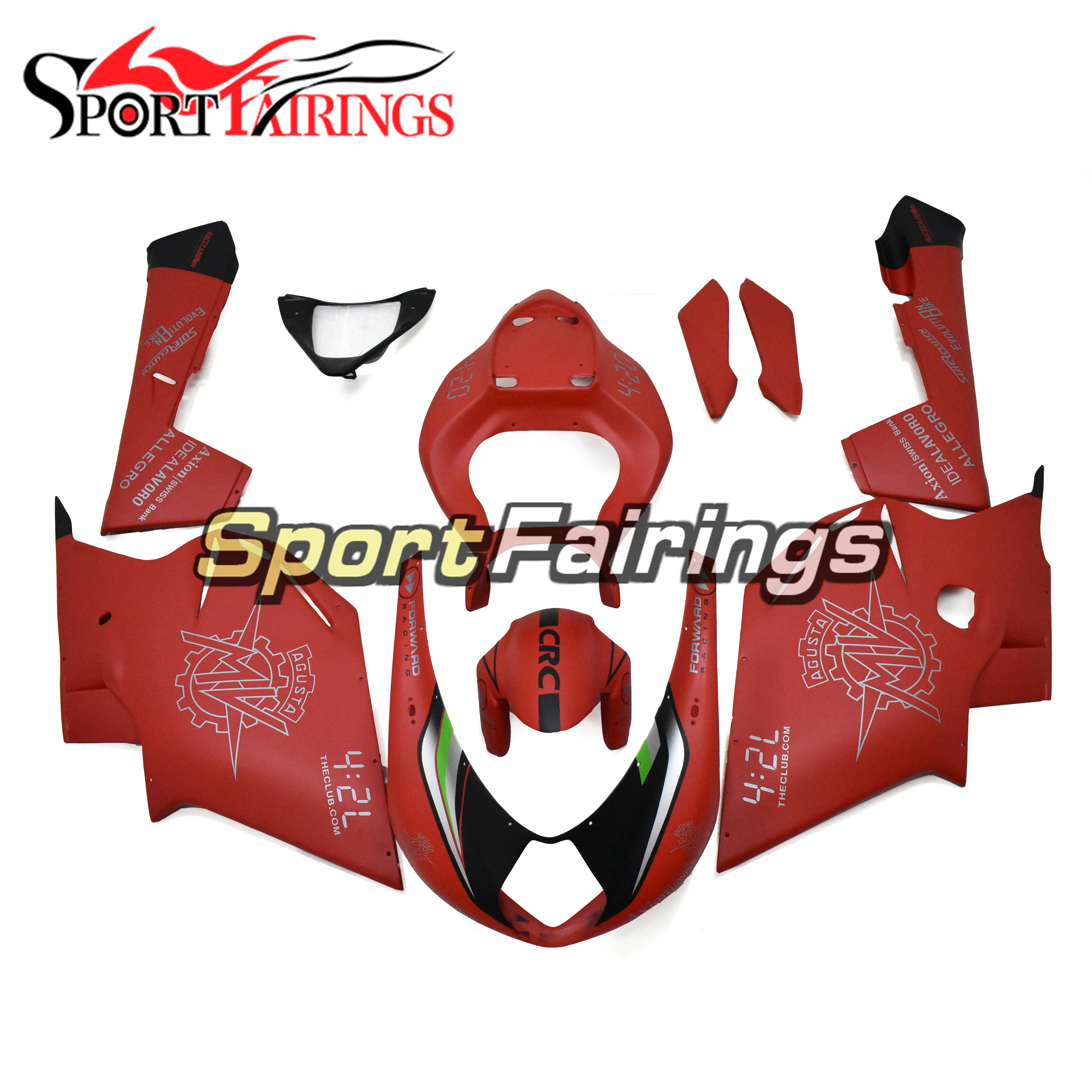 ABS пластик полный обтекатель комплект для MV AGUSTA F4 2000-2009 02 03 04 05 06 07 08 мотоцикл Обтекатели глянцевый красный черный Cowlings