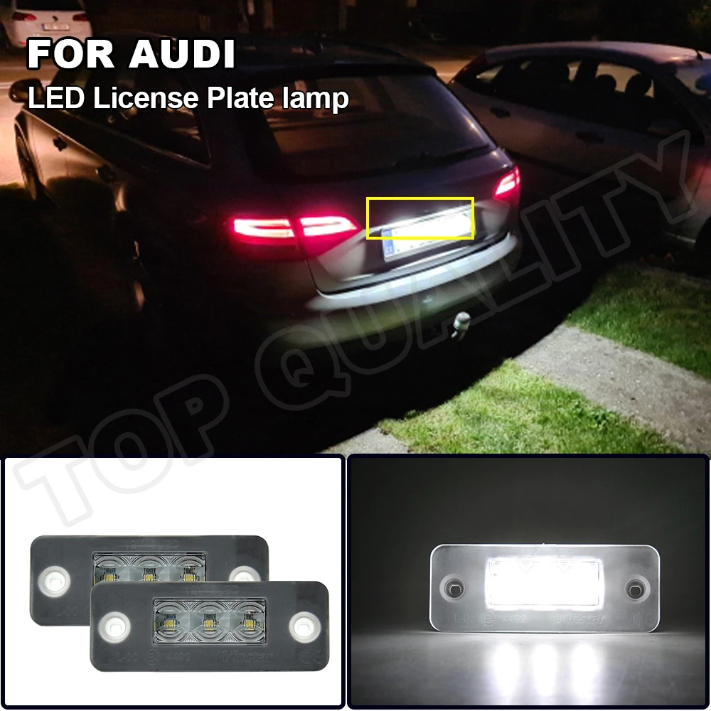 2x Error Free LED number License Plate reflector Lights For Audi A8 D3 2002-2010 2x Error Free LED number License Plate reflector Lights For Audi A8 D3 2002-2010