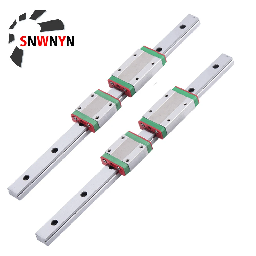 Миниатюрная линейная направляющая MGN7 MGN12 MGN15 MGN9 100 300 500 550 мм 2 шт. + 4 MGN9H для ЧПУ