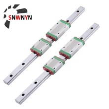 Miniatura Trilho Deslizante Linear MGN7 MGN12 MGN15 2 MGN9 100 300 500 550 milímetros pcs MGN9 Peças CNC Guia Linear + 4pcs MGN9H Foe Transporte
