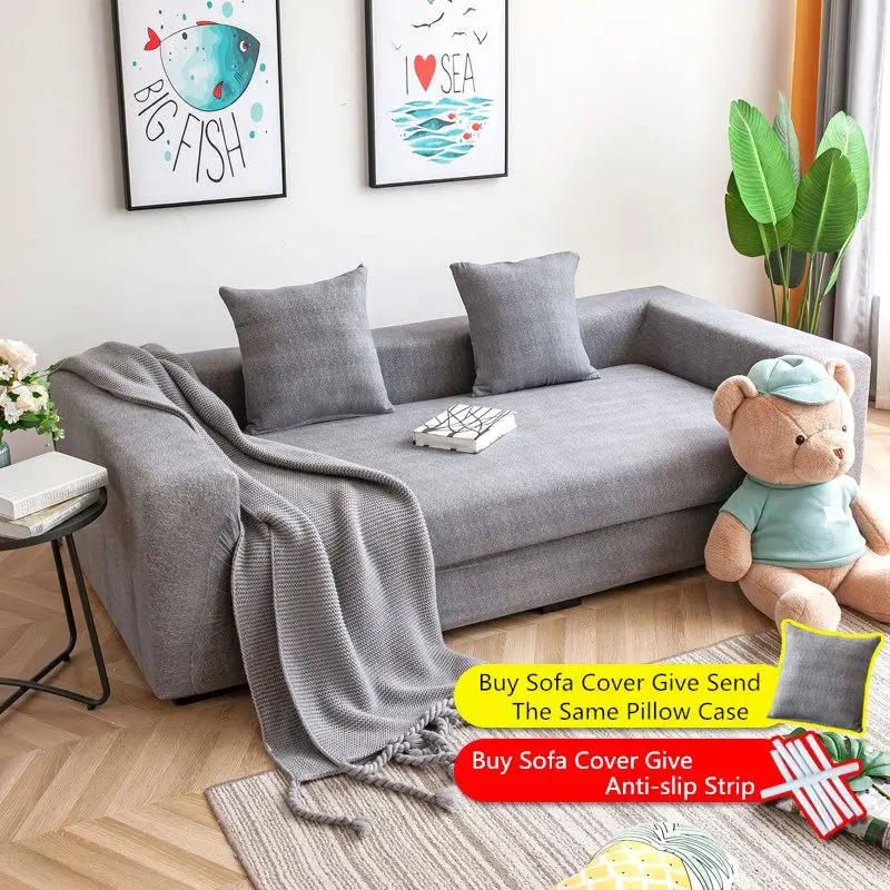 Beige Sofa Cover Stretch Furniture Covers Elastic Sofa Covers For living Room Copridivano Slipcovers for Armchairs couch covers - Цвет: 13