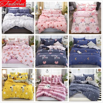 

Duvet Cover Pillowcase Bedding Set Adult Child Boy Girl Soft Cotton Single Twin Full Queen Double King Size Bedspreads 1.35/1.5m