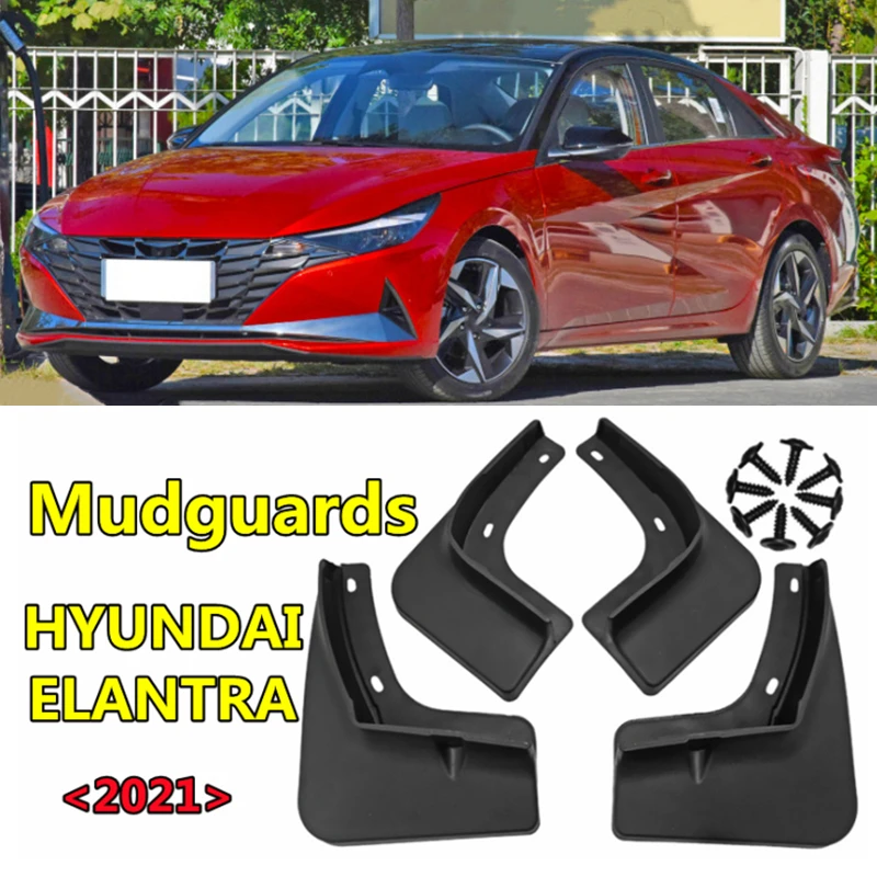 

4pcs Car Tire Mudguards For HYUNDAI ELANTRA 2021 Auto Exterior Parts Wheel Mud Flare Flaps Replacement Fender Splash Guards