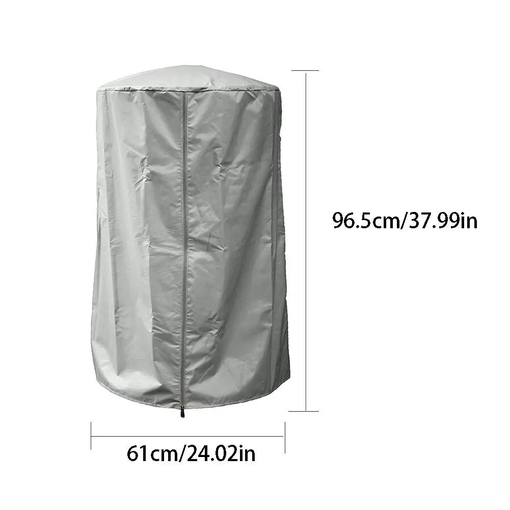 Garden Heater Cover Durable Oxford Silver Coated Waterproof Fabric Courtyard Heater Cover Patio Outdoor Awnings