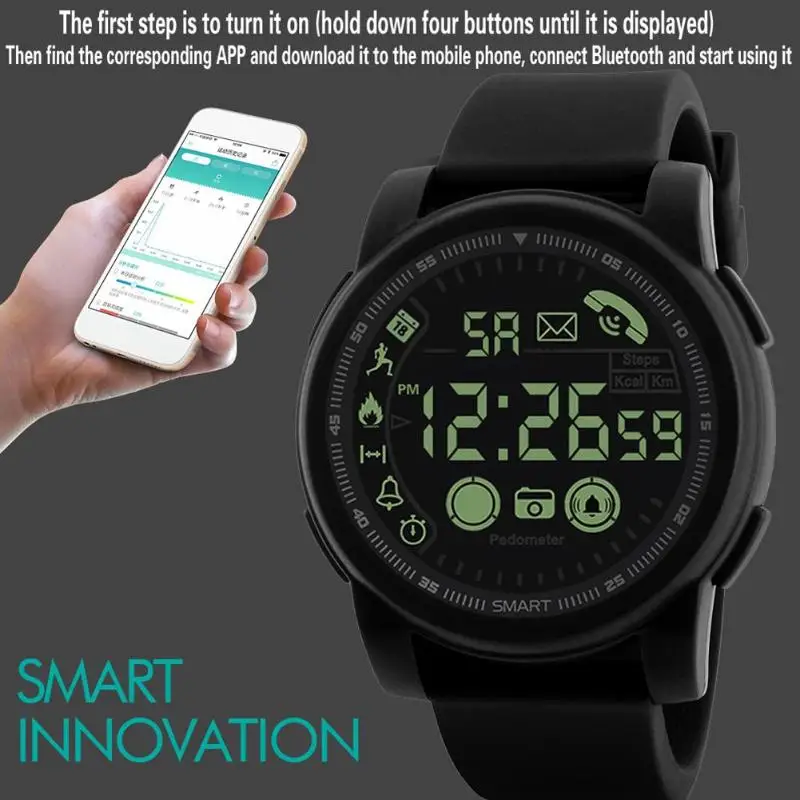 HONHX электронные наручные часы цифровые уличные спортивные Умные Bluetooth часы уличная Электроника мужские часы Relogio Masculino