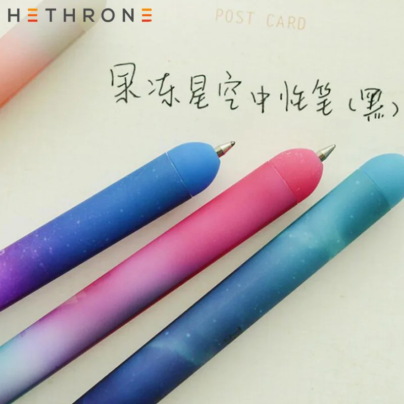 Hethrone 4 шт. фиолетовая гелевая ручка для письма звездное небо каллиграфия