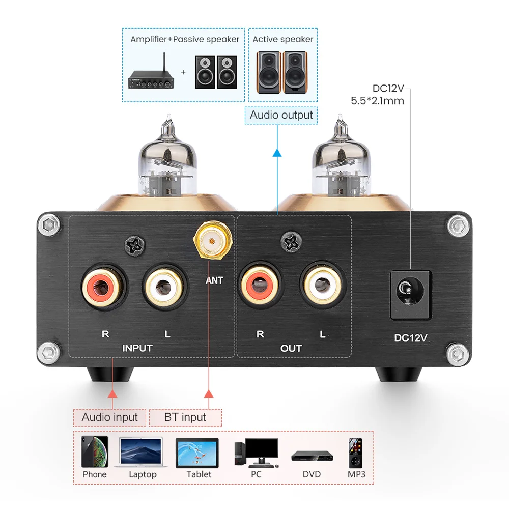 Предусилитель AIYIMA Bluetooth 5 0 APTX HiFi 6J1|Усилители мощности| |