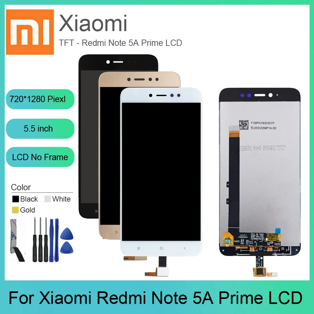 

5.5" For XiaoMi Redmi Note 5A Prime 3GB/32GB LCD Display+Touch Screen Digitizer Assembly+Tools Glass Panel Sensor + Gift