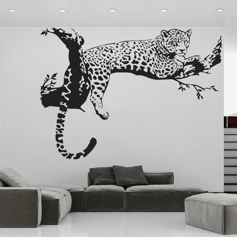 Cheetah Wall Sticker Jaguar Leopard Decal African Animal Creative Home