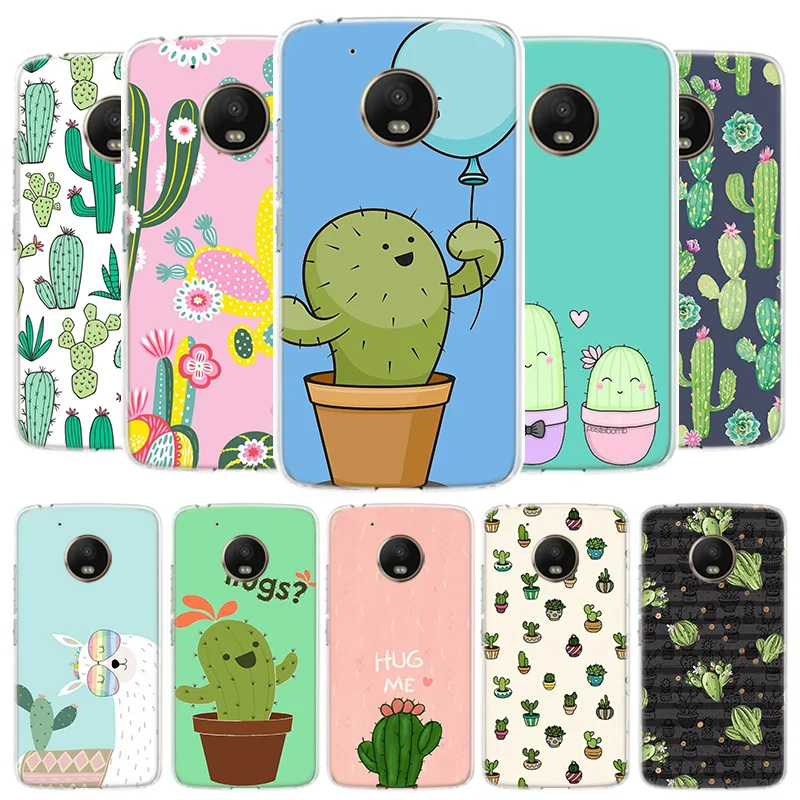 Cactus Vintage Flower Cover Phone Case For Motorola Moto G8 G7 G6 G5S G5 E4 Plus G4 E5 E6 Play Power One Action EU Gift Shell