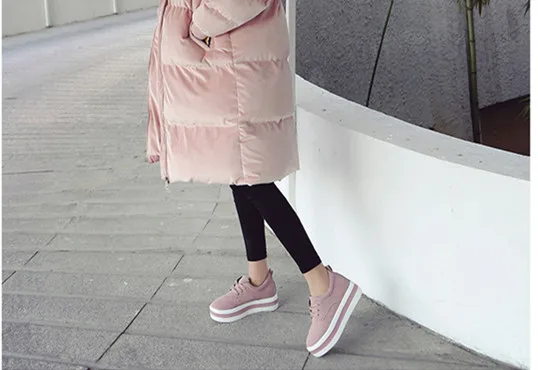British wind thick bottom platform shoes female spring new wild Korean version of the increase sports student single shoes
