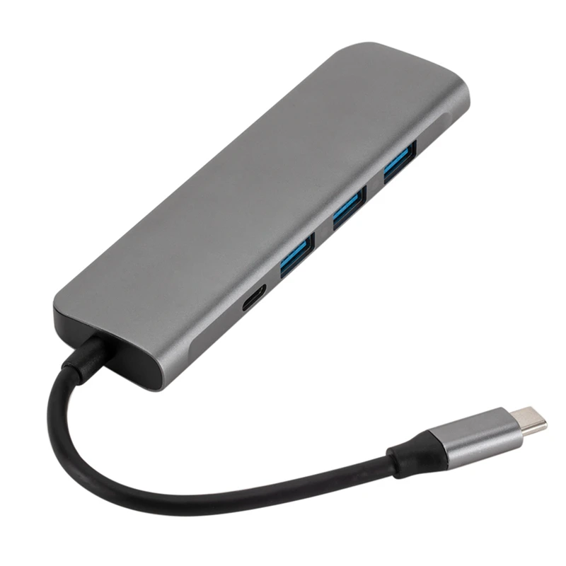 Тип-c к USB 3,0+ HDMI 4K+ PD источник питания пять-в-одном HD концентратор адаптер карта HDMI конвертер тип-c док-станция для MacBook samsung