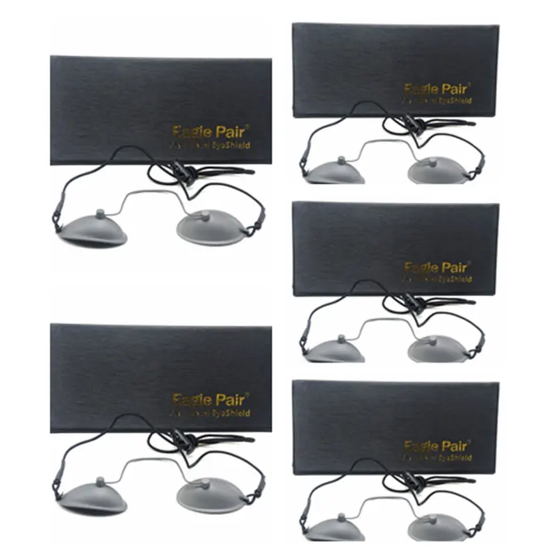 5pcs OD7+ Steel Eyepatch Glasses Laser Protection Safety Goggles IPL Beauty Stainless 190nm-14000nm