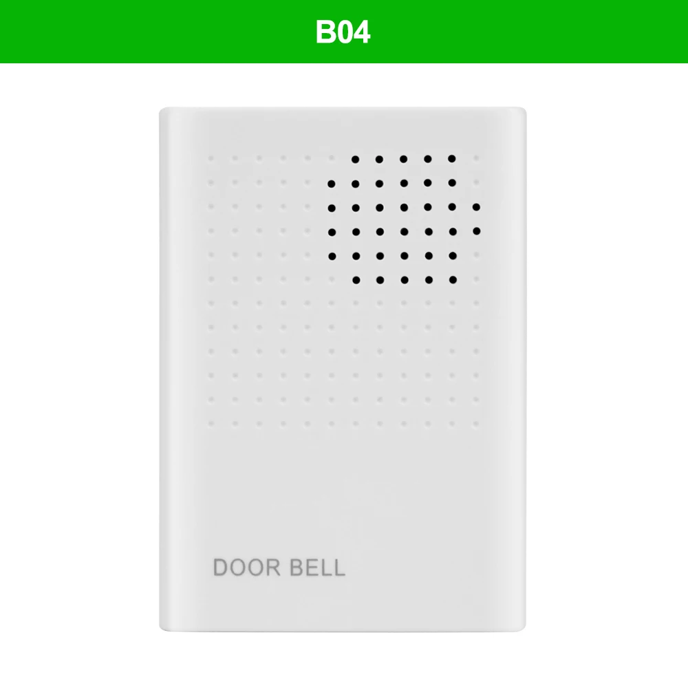 B04 4 провода проводной дверной звонок белый DC12V дверной Звонок электронный Ding Dong кольцо рингтон звук для домашнего входа система контроля доступа - Цвет: B04