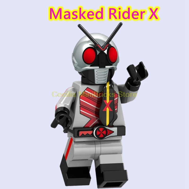 Время приключений с Финном и Джейком Аватар Aang Kamen Rider мультфильм ребенок образование строительные блоки игрушки для детей фильм Marvel - Цвет: Masked Rider X