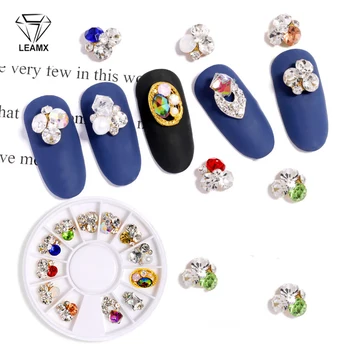 

LEMAX Nail Art Wheel Rhinestone Diamond Gems Metal Crystal Glitter 3D Tips Accessoires Jewelry DIY Manicure Tool Decoration L559
