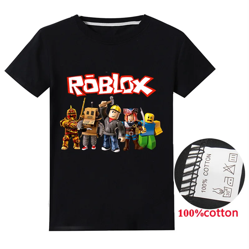 Футболка Roblox для девочек с аниме Повседневная летняя детская футболка