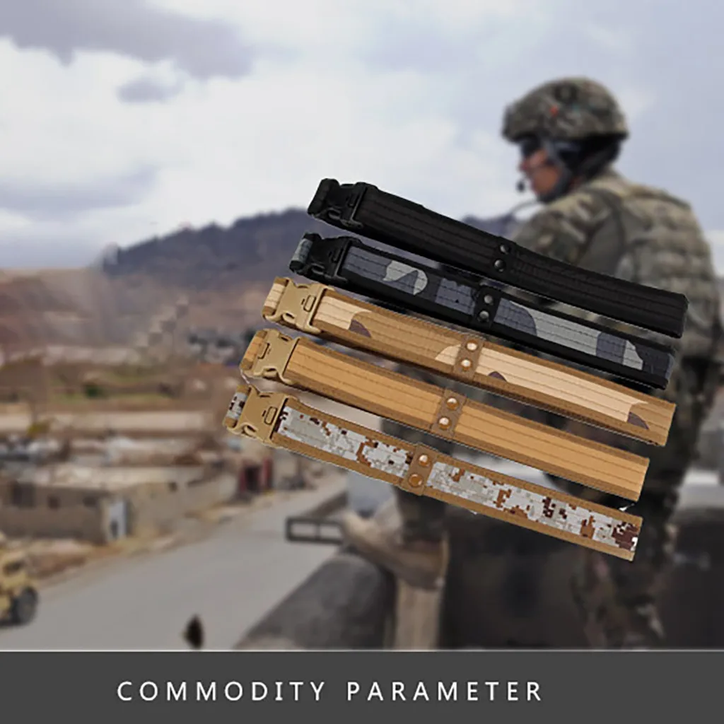 Jaycosin Tactical Heavy Duty US Soldier Mens Military Belt Casual Wild Multi-color Round Web Combat Army Training Safe Belt