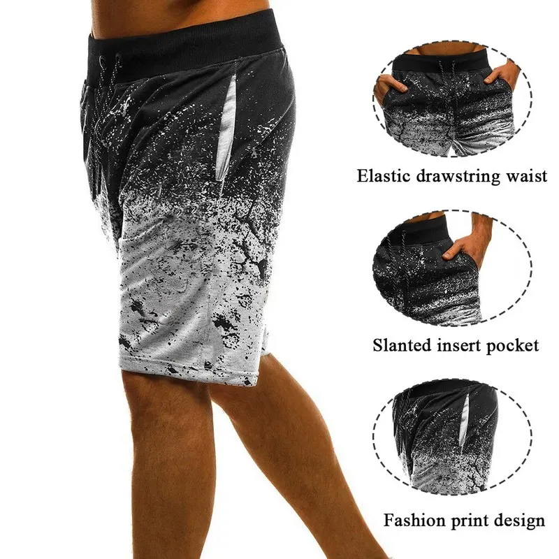 90% OFF DIHOPE Men Casual Shorts Fashion Printed Joggers Short Sweatpants 2019 Summer Drawstring Hip Hop Slim Workout Shorts Plus Size