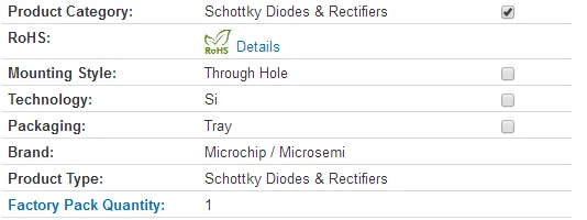 Диоды и выпрямители Шоттки Schottky 1N5824