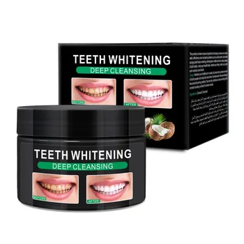 

Coconut Shell Teeth Whitening Powder Quick Remove Tooth Yellow Cigarette Stain Bad Breath Oral Hygiene Care Products 60ml