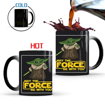 

1Pcs New 350mL The Star Wars Mandalorian Baby Yoda Magic Coffee Mugs Creative Milk Tea Cup Birthday Christmas Best Gift for Kids