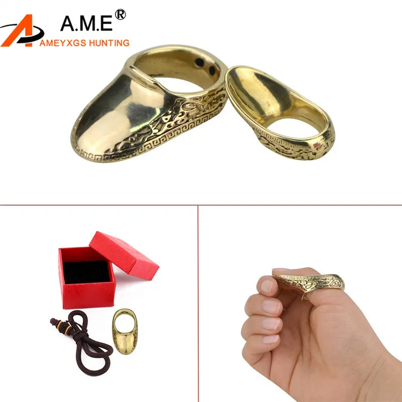 1pc Archery Handmade Traditional Thumb Ring Brass Finger Guard