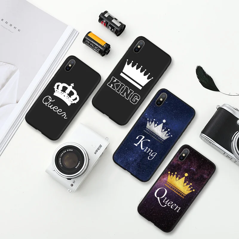 

Cartoon Statue Abstract Art Painted Cover For iPhone X XR XS Max XS 6S 6 7 8 Plus 5 5S SE Soft For TPU iPhone X Matte Black Case
