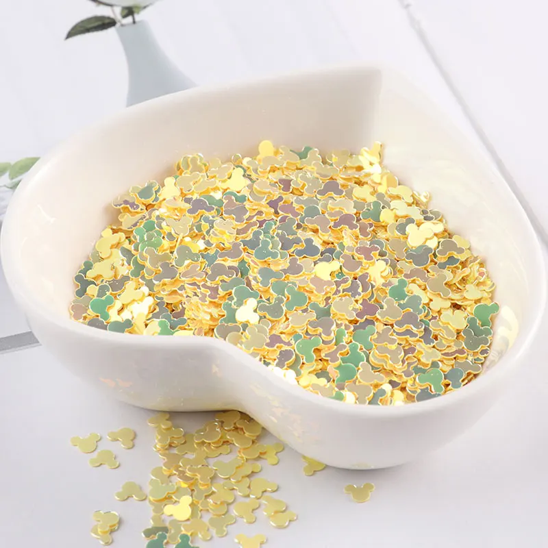 JG yellow 10 г/упак. мороженое смешанный Коло ногтей блесток Микки Маус DIY Свадебные украшения Глина наполнитель ногтей - Цвет: JG yellow