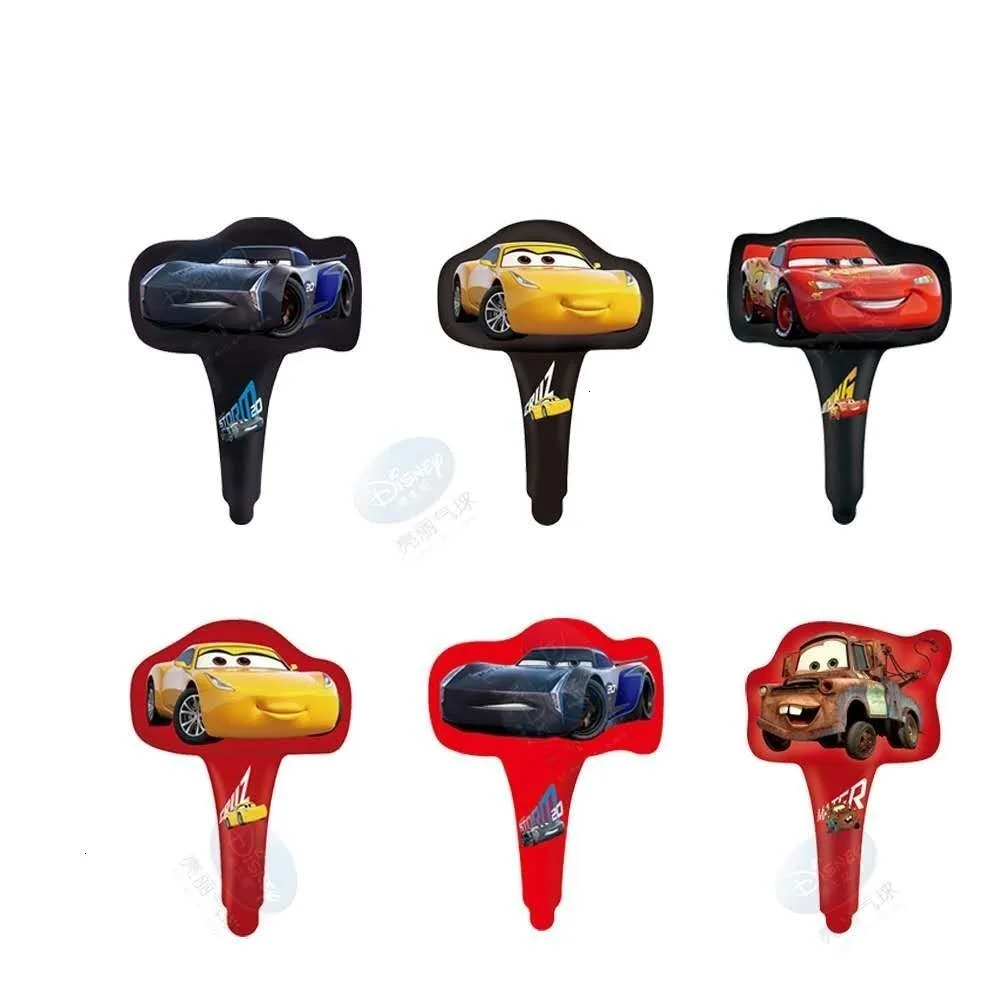 12 Car mixed 12 мультфильм ручной палки Микки Маус воздушный шар День Рождения Ребенка год Девочка Мальчик юбилей детский сад сцена украшения - Цвет: 12 Car mixed