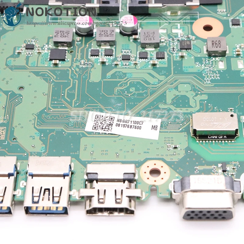 Most effective  NOKOTION NBGG71100C NB.GG711.00C For Acer aspire E5-575 E5-575G Laptop Motherboard DAZAAMB16E0 SR2U