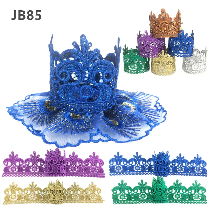 Water-soluble lace ribbon blue purple gold silver white black DIY embroidery accessory crown hollow out JB85 | Дом и сад