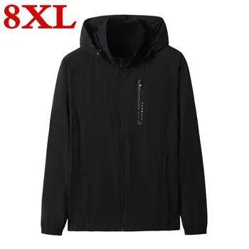 

2020 plus size 8XL 7XL 6XL Spring and autumn new men's jacket fashion hooded jacket with Casual men clothing
