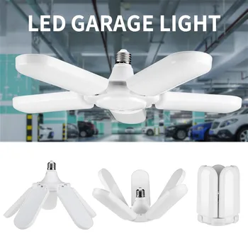 

75W 4800LM Basement Deformable Garage Light E27 Foldable 140 LED Workshop Lamp Industrial Lighting Ceiling Fixture Home Office