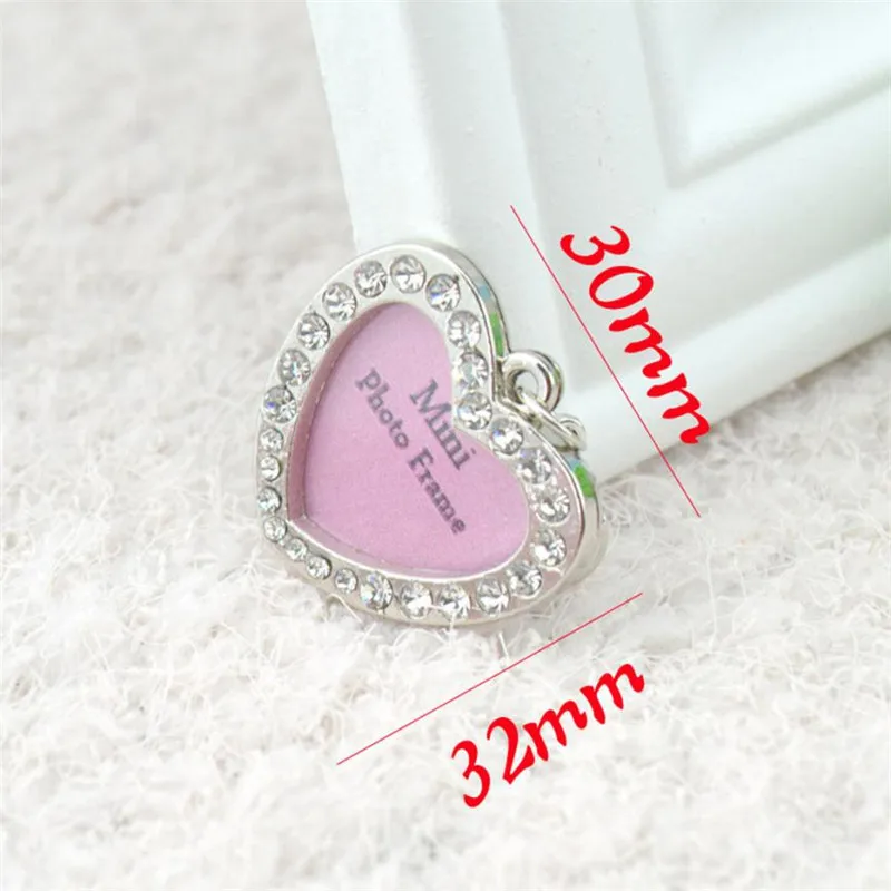 Мини-фоторамка со стразами для собак и кошек DIY LOVE/Star/Round Pink Puppy ID Tag ожерелье ювелирное жемчужное ожерелье# LR2