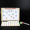 Russian/Arabic Magnetic Drawing Board Game Double Sided Blackboard Wooden Jigsaw Puzzles Alphabet Letter Toy Educational for Kid 1