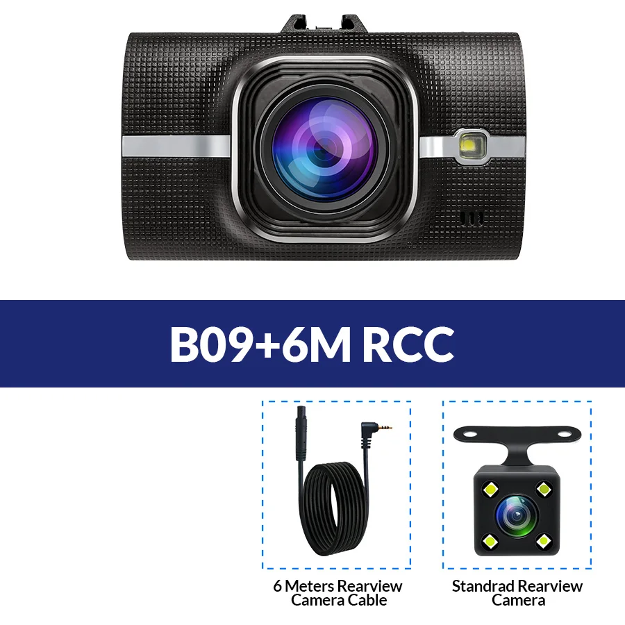 B09-6M RCC E-ACE автомобиля Caméscopes двойной регистраторы Авто Видео Регистраторы зеркало заднего вида Камера автомобильный мини GPS Автомобильный видеорегистратор с GPS трекер видеорегистраторы 170 градусов FHD ночного видения - Название цвета: B09-6M RCC