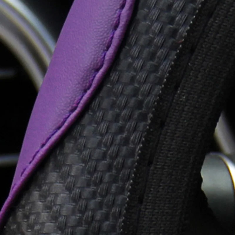 Car Steering Wheel Cover Interior Protection For 37-38CM Diameter Easy Installation 1pc