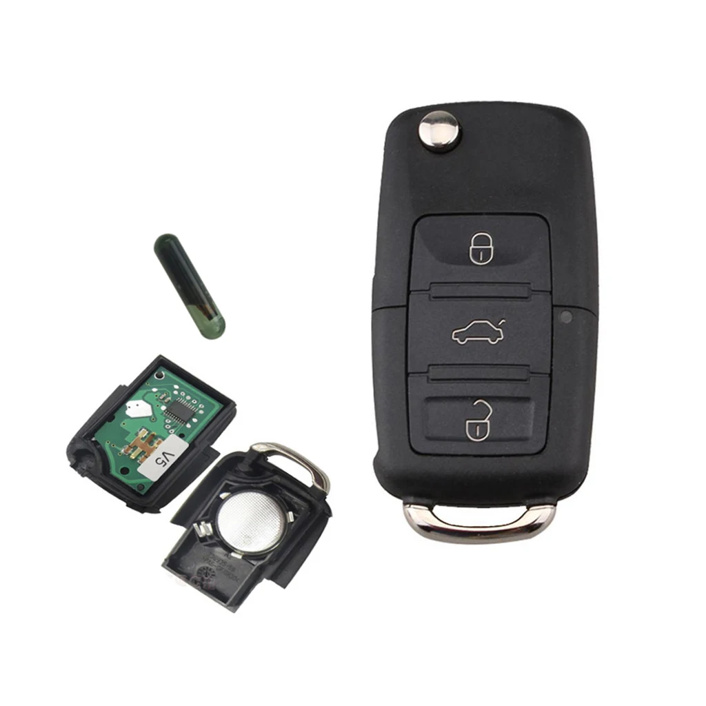 Car Remote Key With ID48 Chip 1J0959753AH For VW PASSAT 02-05