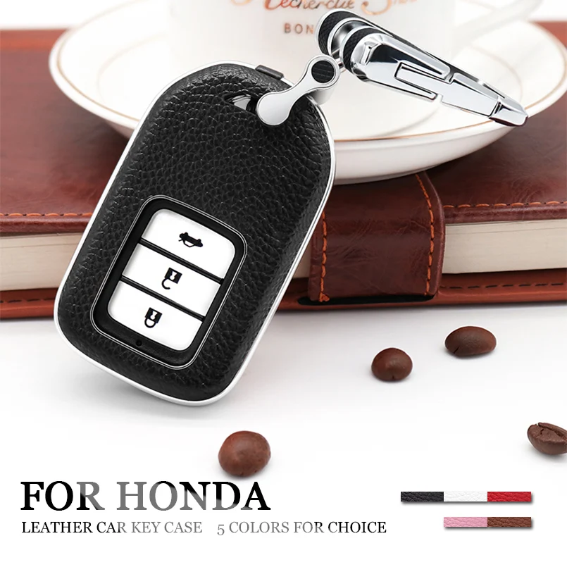 1 шт. кожаный чехол для автомобильного ключа, пригодный для Honda брелок с чехлом CRV пилотное соглашение, дистанционный чехол, брелок для ключей