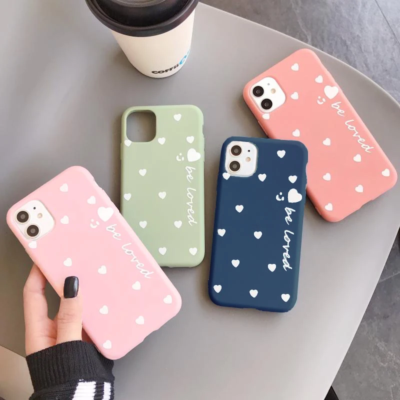 Мягкий чехол с сердечками для Samsung Galaxy A50 A21S A32 A52 A72 A12 A31 A41 A51 A70 A71 A82 A22 S21 S8 S9 S10 S20 FE Plus