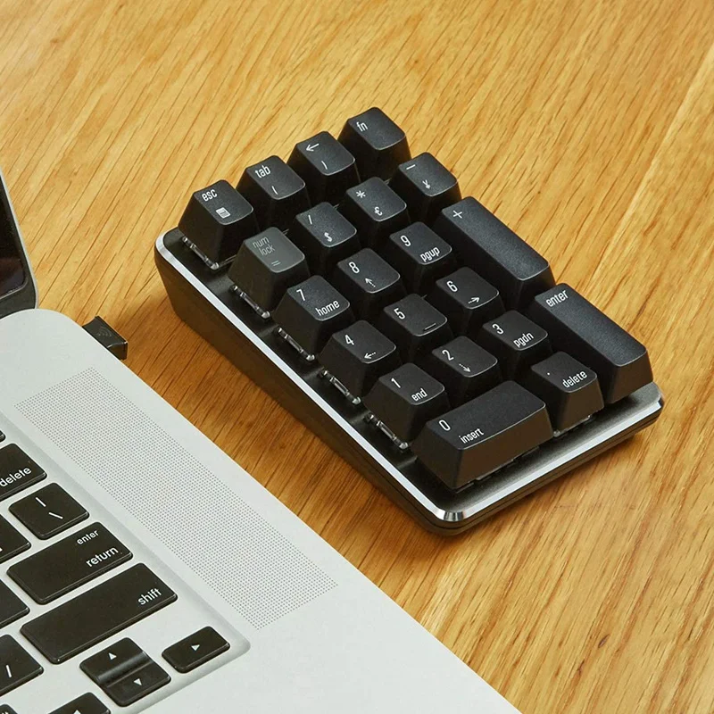 NEW 2.4G Беспроводная Механическая цифровая клавиатура красный переключатель