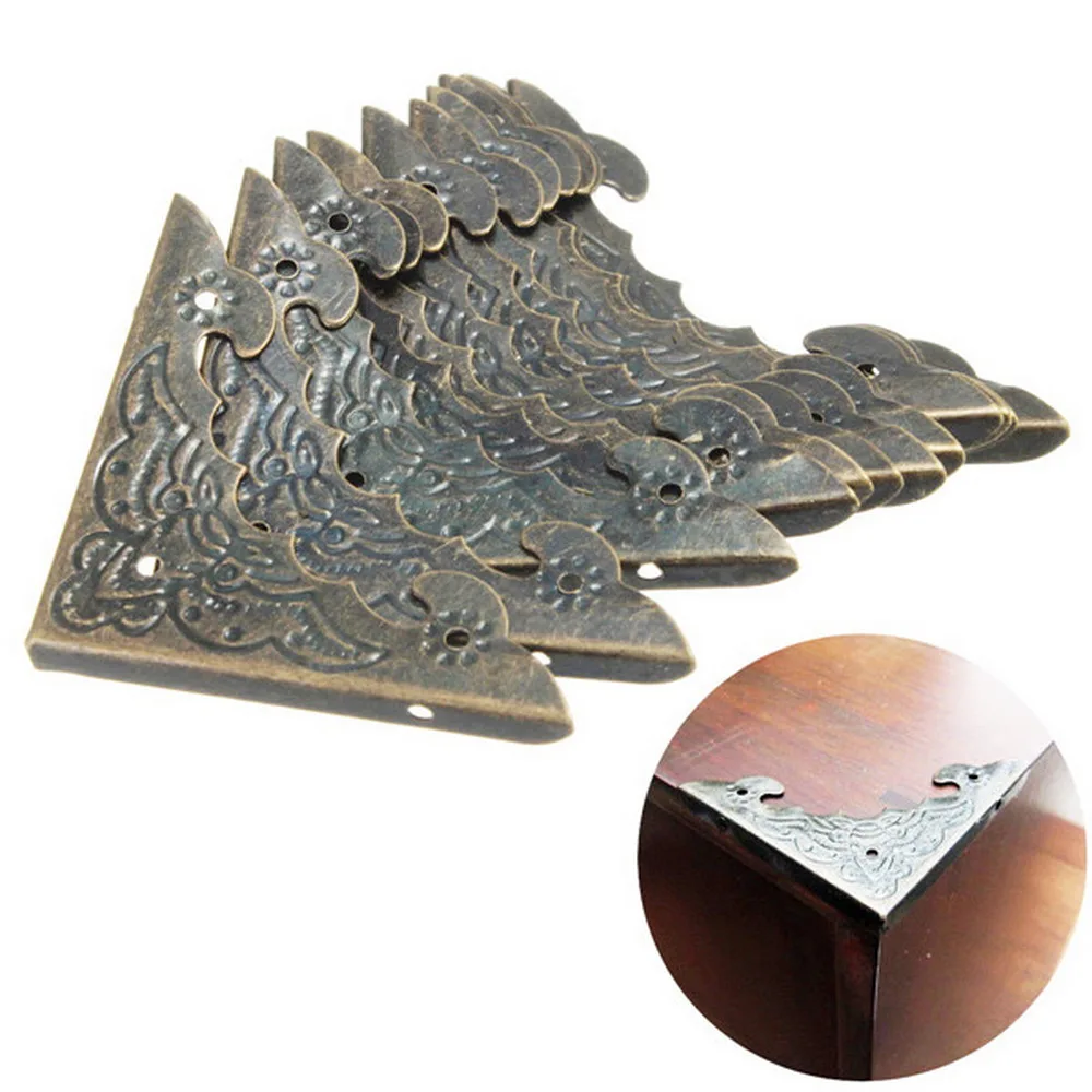 

100pcs Antique Wrap Angle Corner Wine Box Corner Code Wooden Box Feet Leg Corner Protector