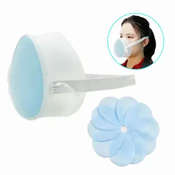 

Reusable Protective Face Mask 3-Ply Replaceable Filter Element Soft Silicone Washable Unisex Facial Respirator Mouth Masks