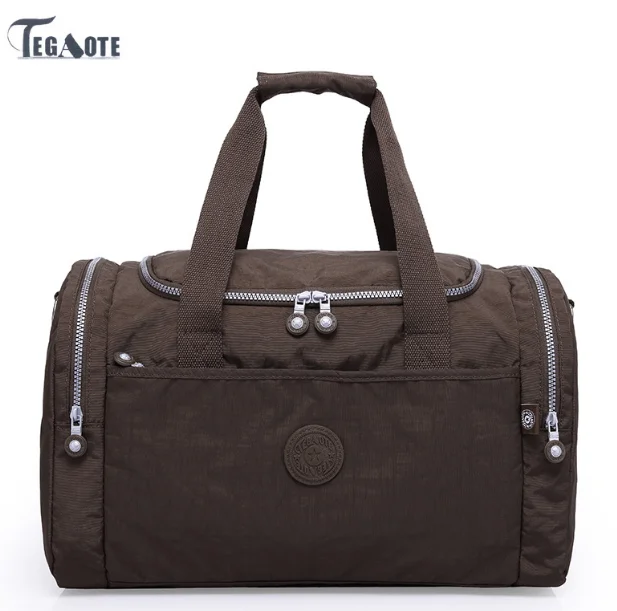Bolso de viaje para mujer, bolso grande de lona, ​​bolso de mano para fitness, bolsa de almacenamiento de nailon impermeable._voghion.com