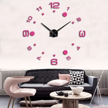 

Arabic Numbers Diy Wall Clock Modern Design Home Decor 3d Wall Clock Quartz Quiet Clock Decorative Wall Sticker
