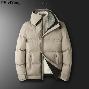 

PViviYong 2019 Winter fashion jackets men high quality cotton short coat men clothes collars parka M013